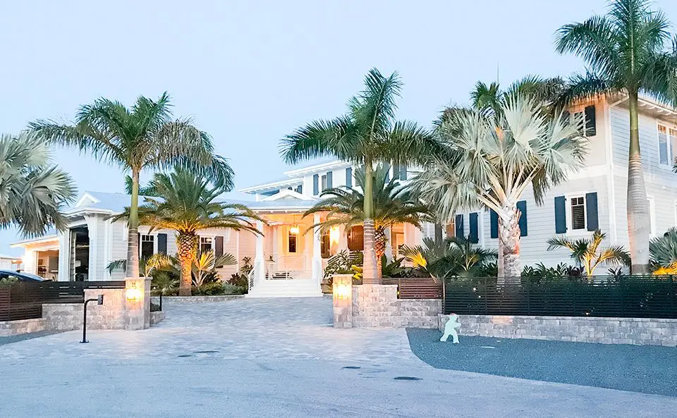 Beautiful House Surrounded by Palm Trees